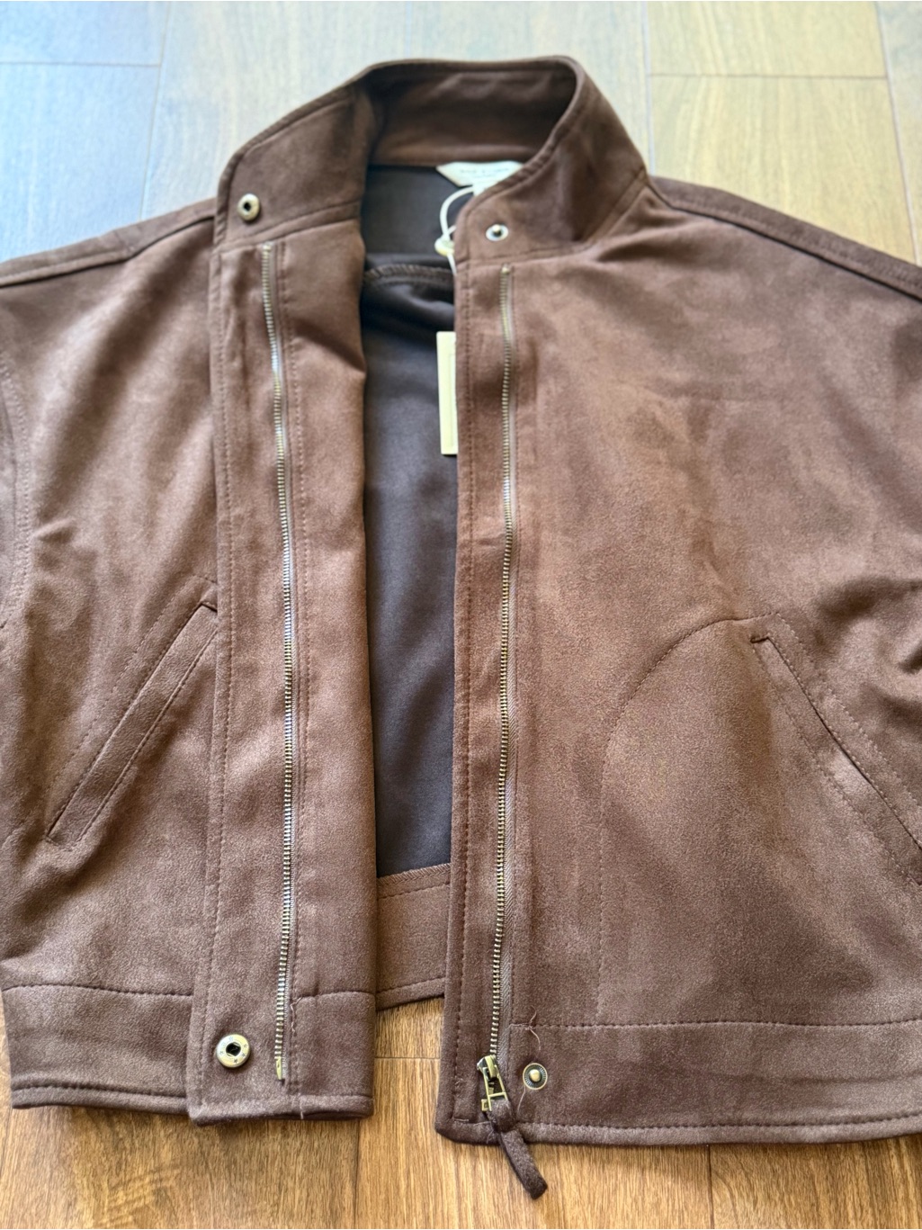 Max Studio Faux Suede Full Zip Jacket — image 4 of 8